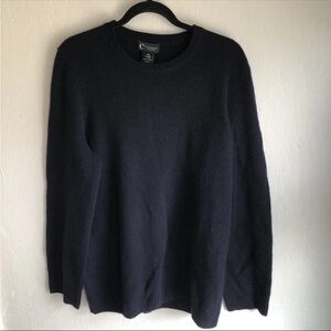 C by Bloomingdales Womens Cashmere Sweater Size XXL Navy Classic Pullover NWT
